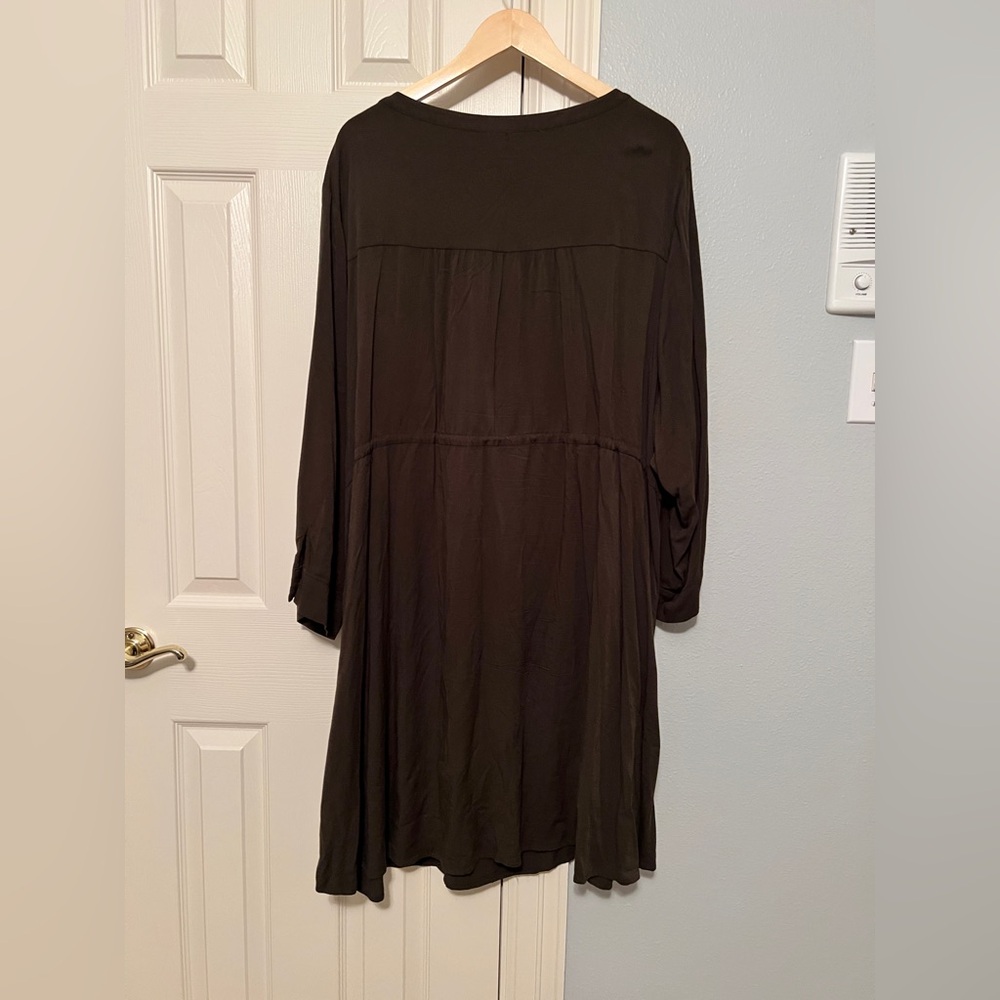 Torrid 5X olive green shirt dress - Picture 2 of 10